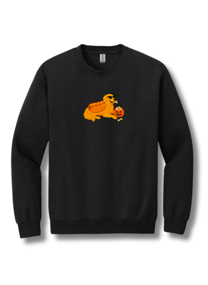 Golden Retriever Hot Dog Halloween Sweatshirt