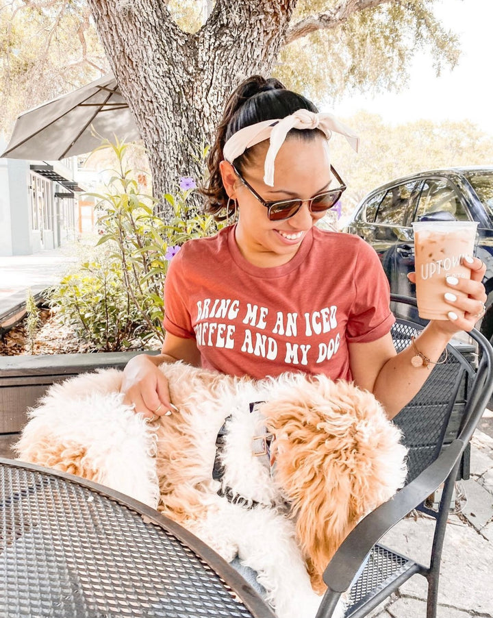 bring me an iced coffee + my dog tee