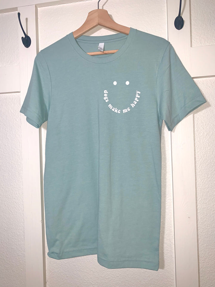 Dogs Make Me Happy Corner Tee