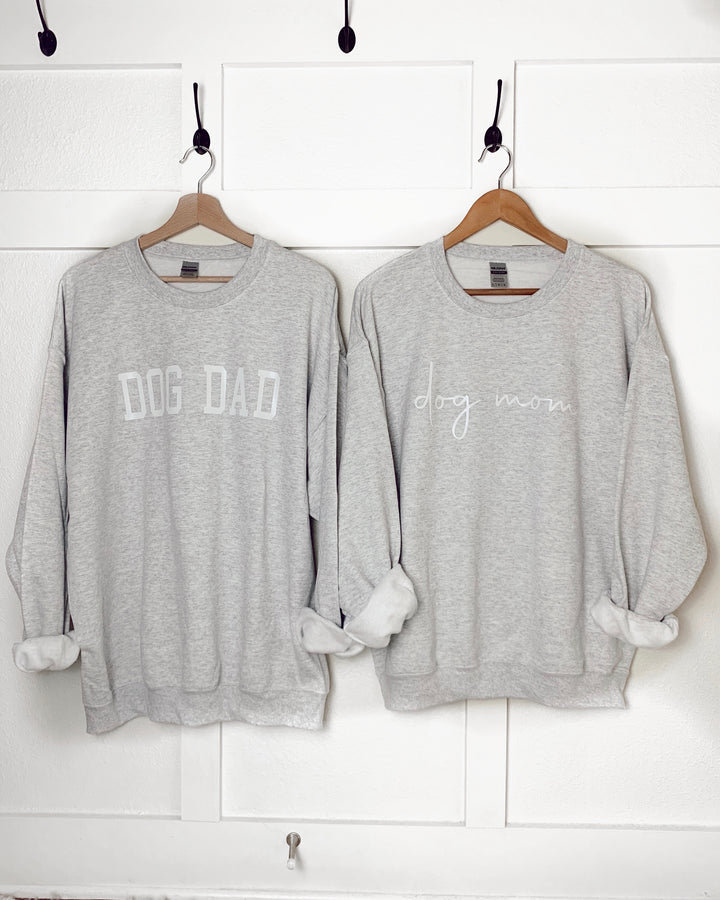 cursive dog mom sweatshirt