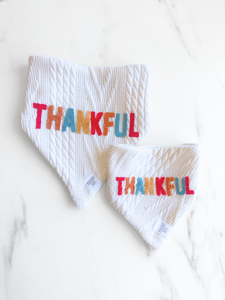 "Thankful" Sweater Dog Bandana