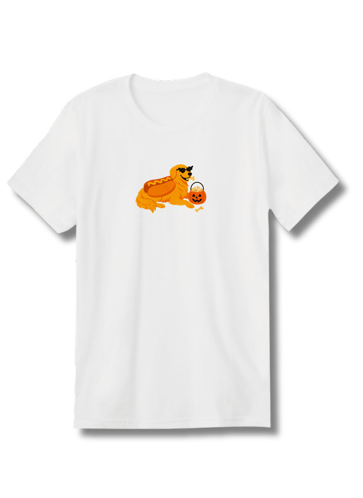 Golden Retriever Hot Dog Halloween T-Shirt