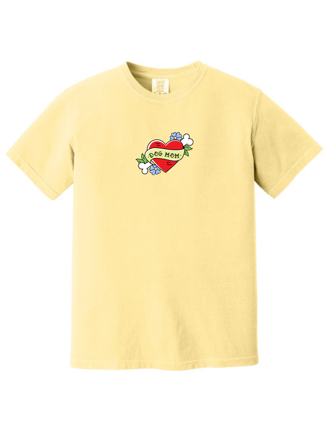 Dog Mom Heart Comfort Colors T-Shirt