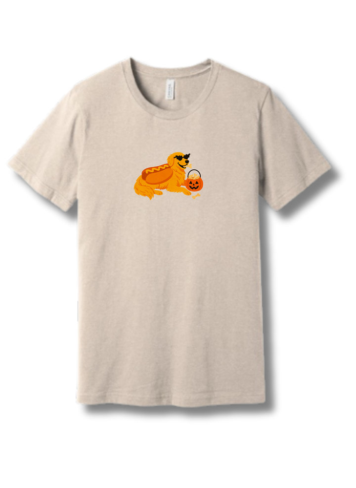 Golden Retriever Hot Dog Halloween T-Shirt