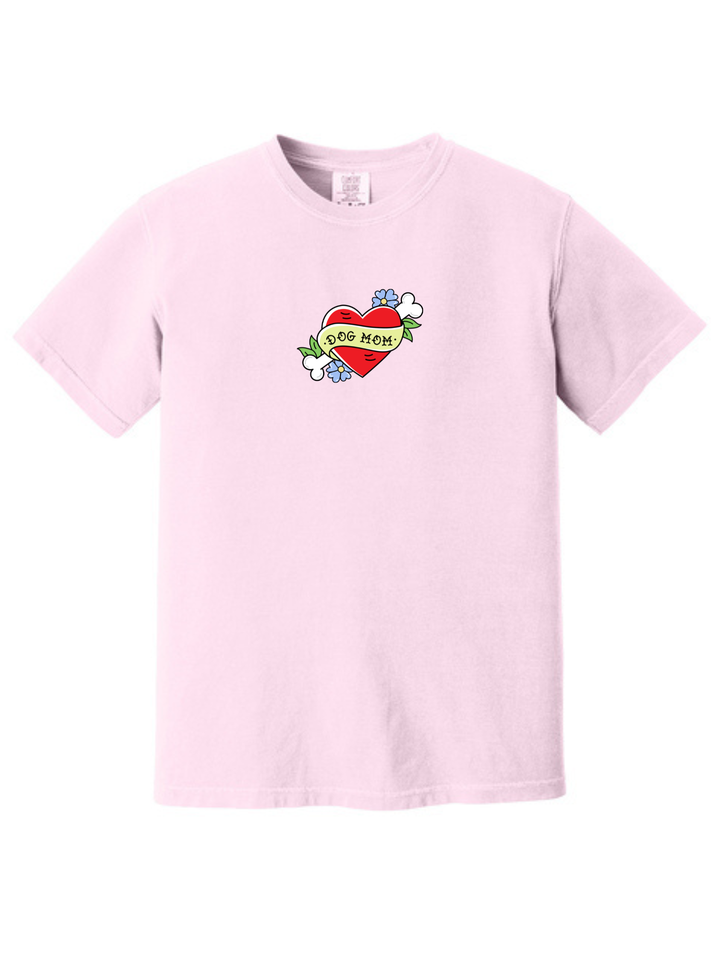 Dog Mom Heart Comfort Colors T-Shirt