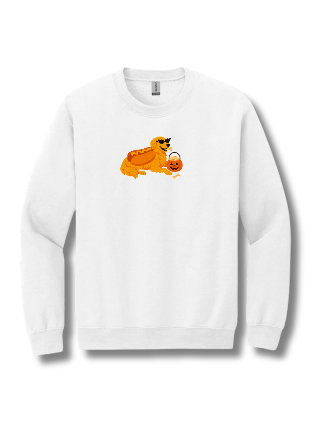 Golden Retriever Hot Dog Halloween Sweatshirt