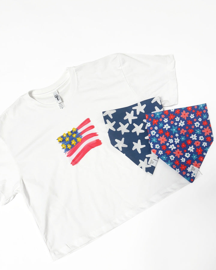 American Flag Crop Top