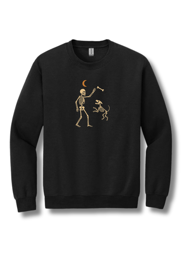 Skeleton Playing Fetch Sweatshirt