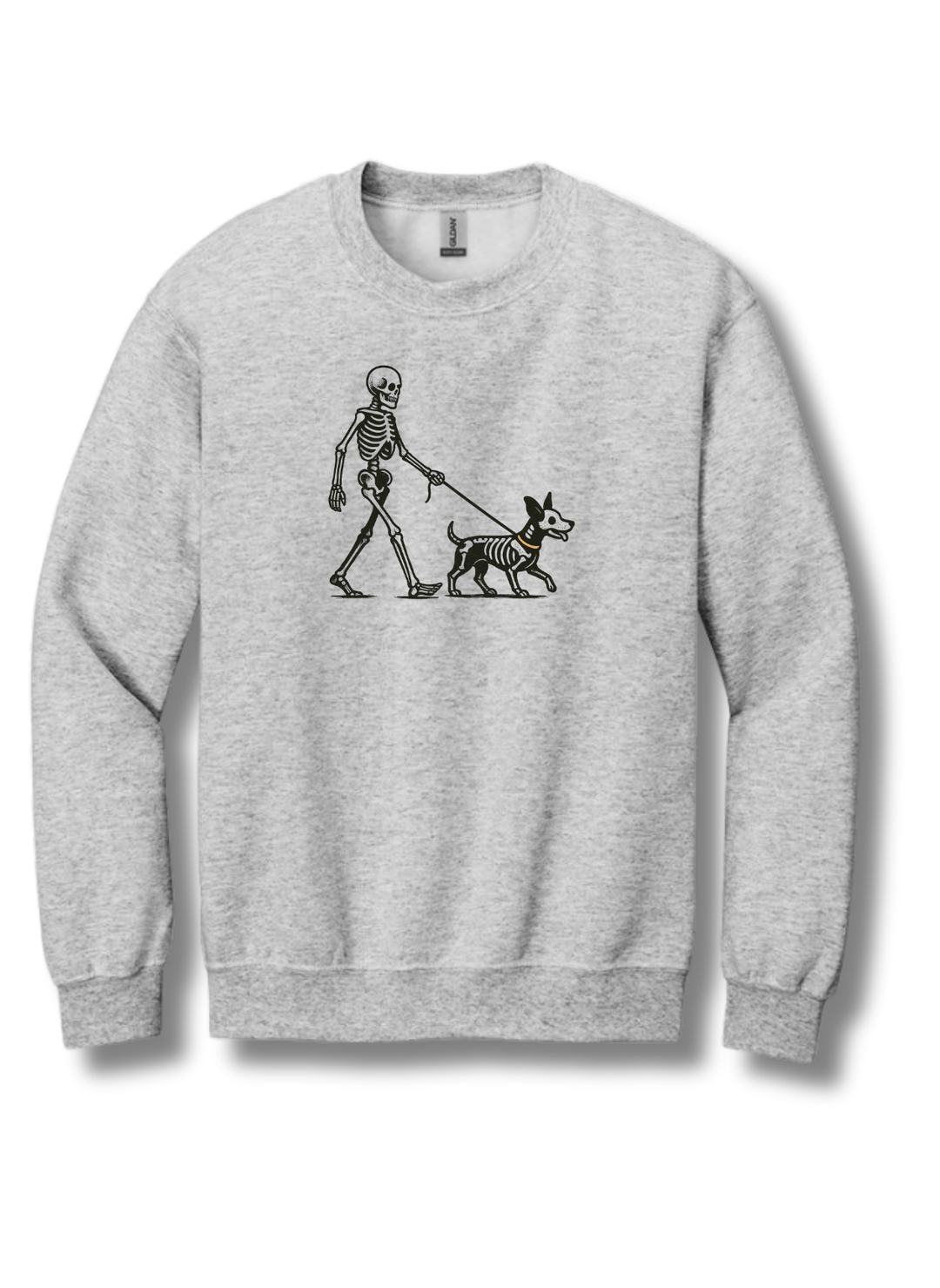 Skeleton Walking Dog Halloween Sweatshirt