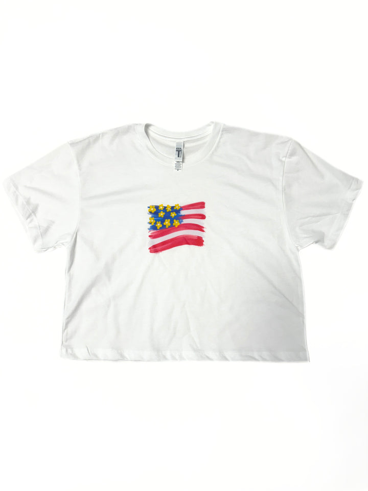 American Flag Crop Top