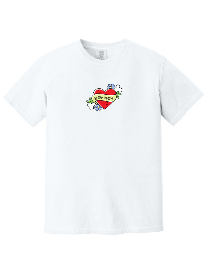Dog Mom Heart Comfort Colors T-Shirt