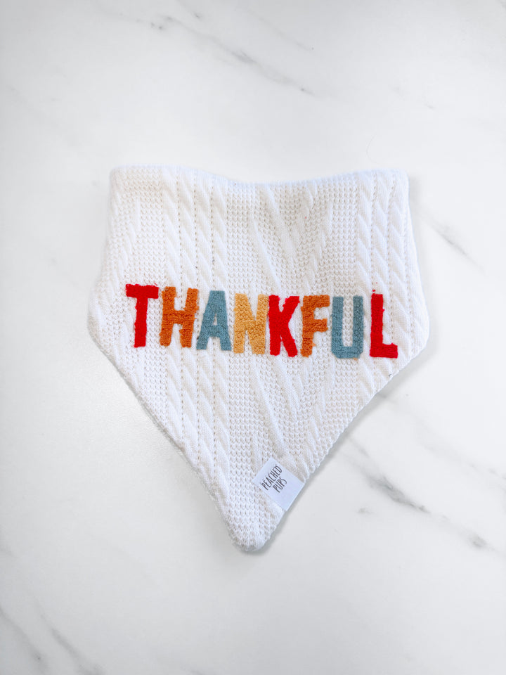 "Thankful" Sweater Dog Bandana