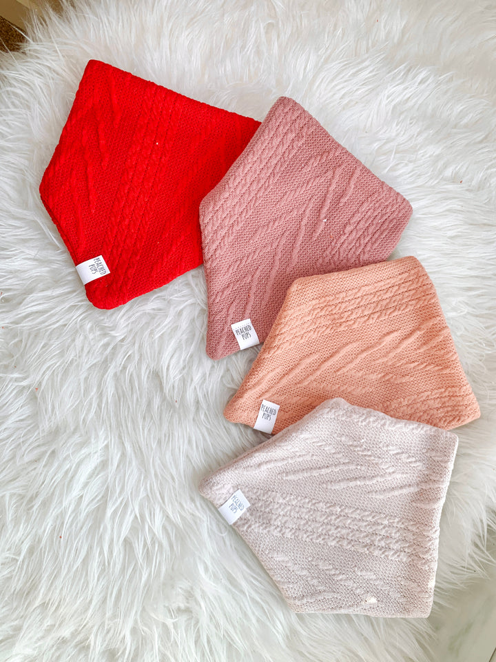 Textured Sweater Bandana Dog Bandana