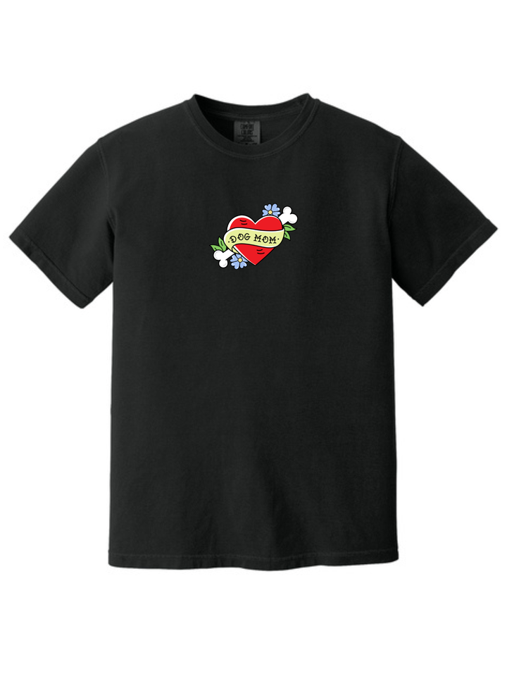 Dog Mom Heart Comfort Colors T-Shirt