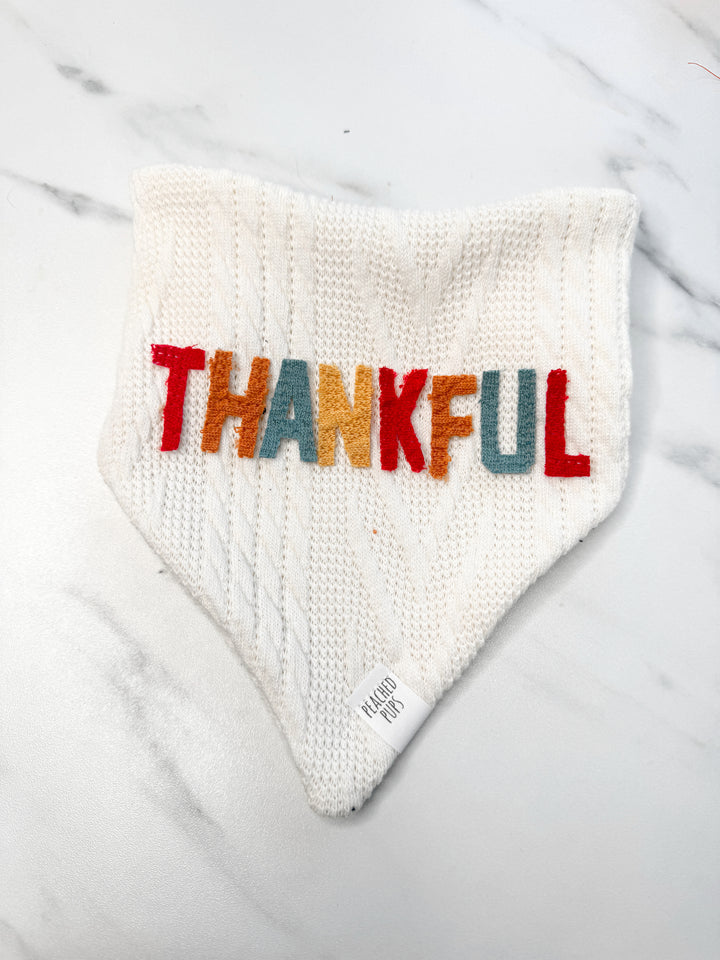 "Thankful" Sweater Dog Bandana