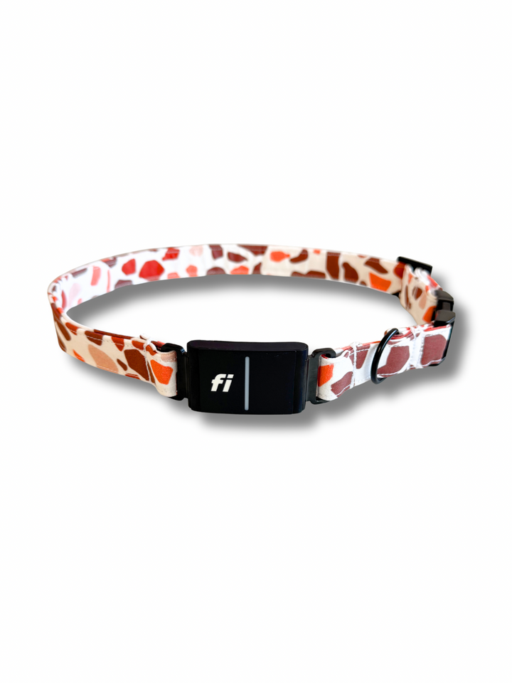 Red Terrazzo Fi Compatible Collar