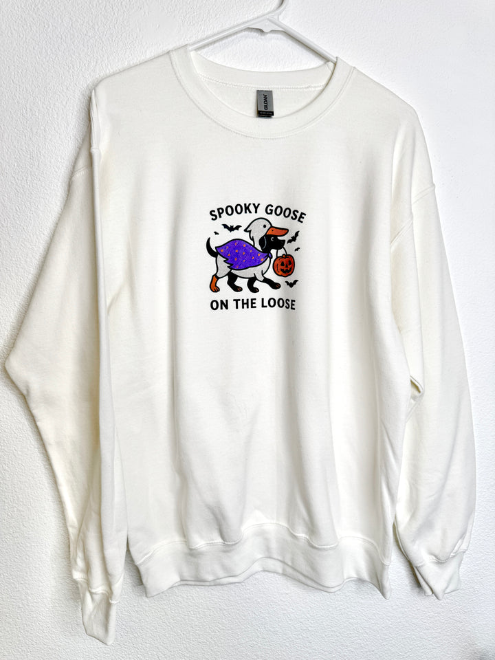 Spooky Goose on the Loose Halloween Sweatshirt