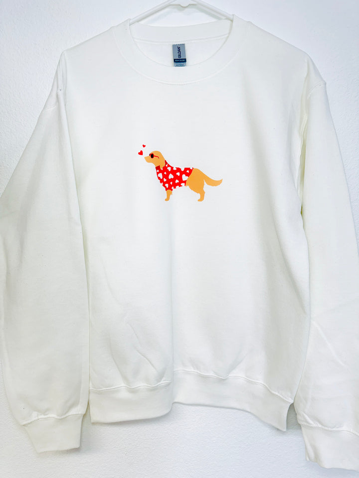 Golden Retriever Valentine's Day Sweatshirt