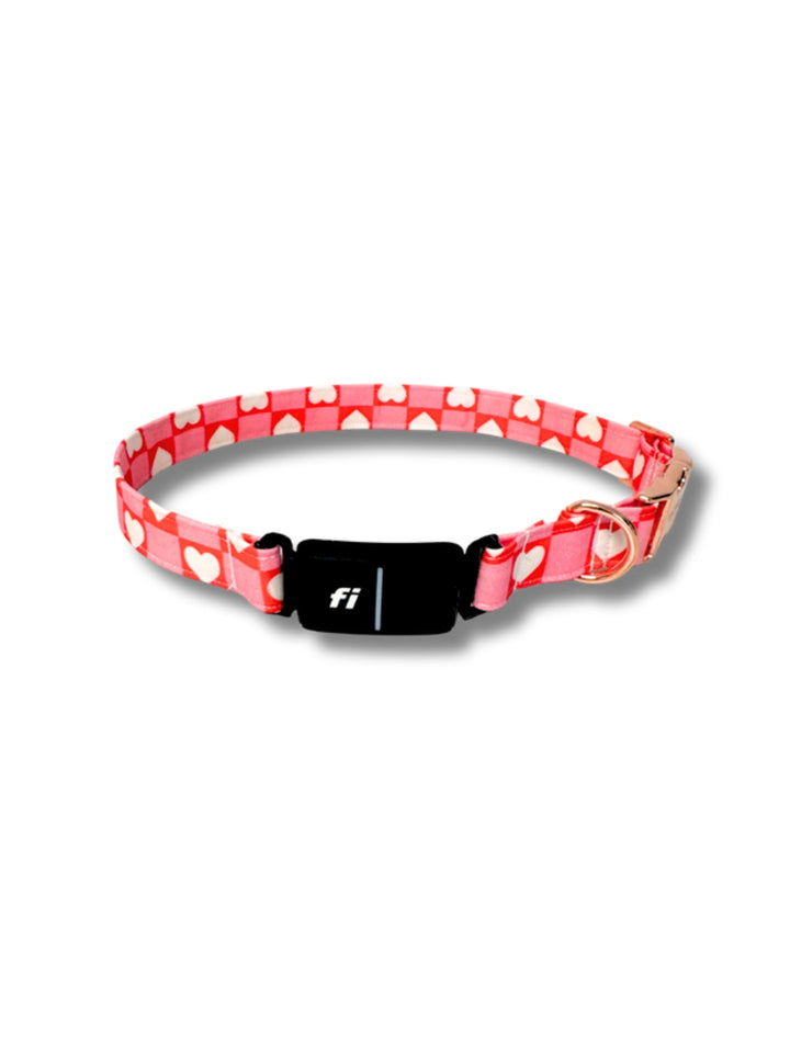 Checkerboard Hearts Fi Compatible Collar
