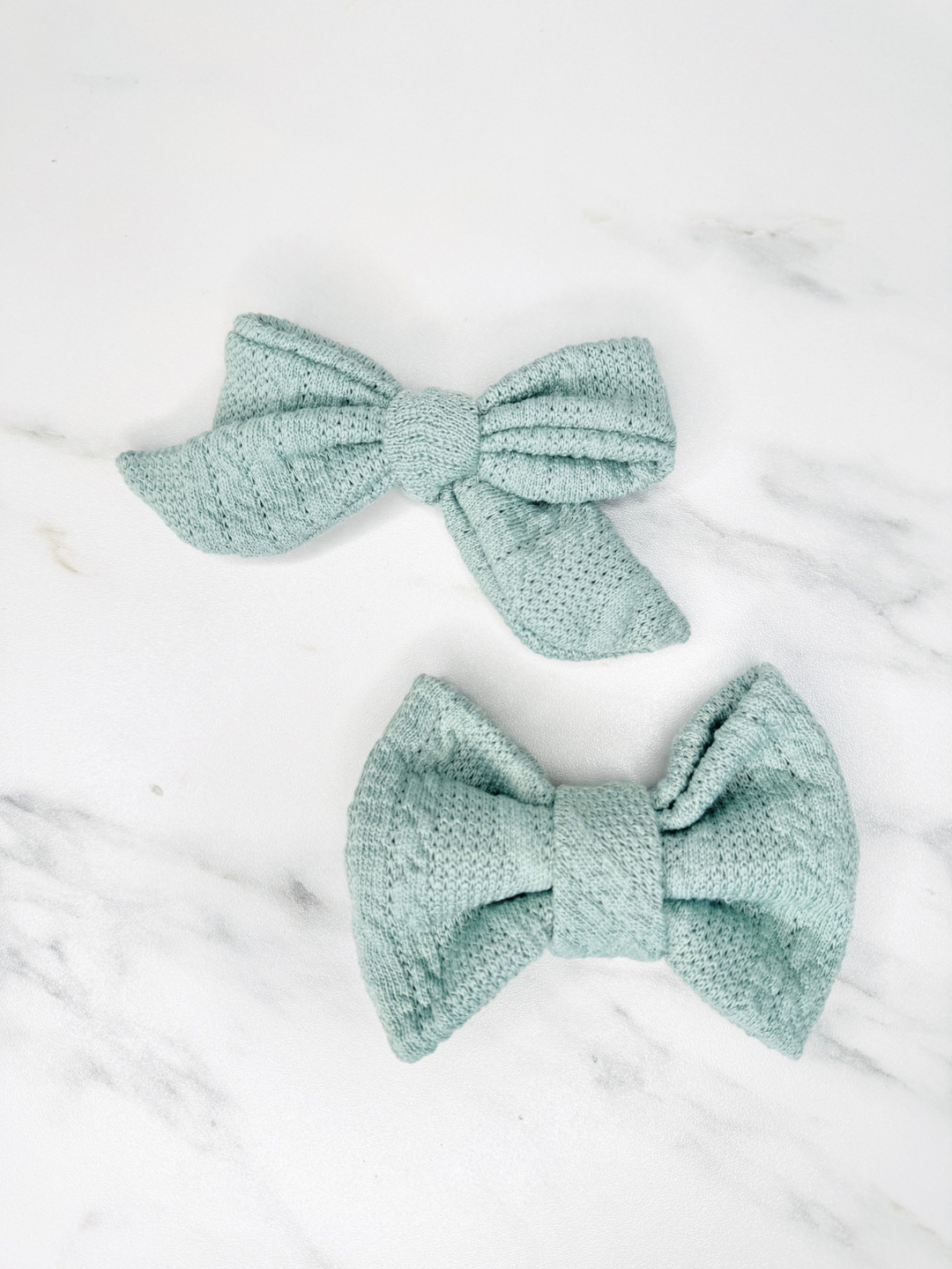 Sage Green Sweater Dog Bow