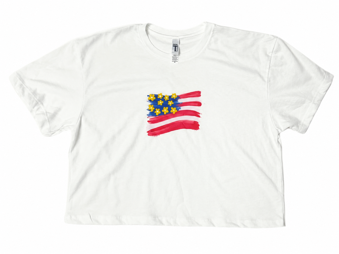 American Flag Crop Top