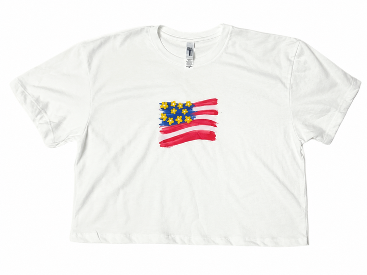 American Flag Crop Top
