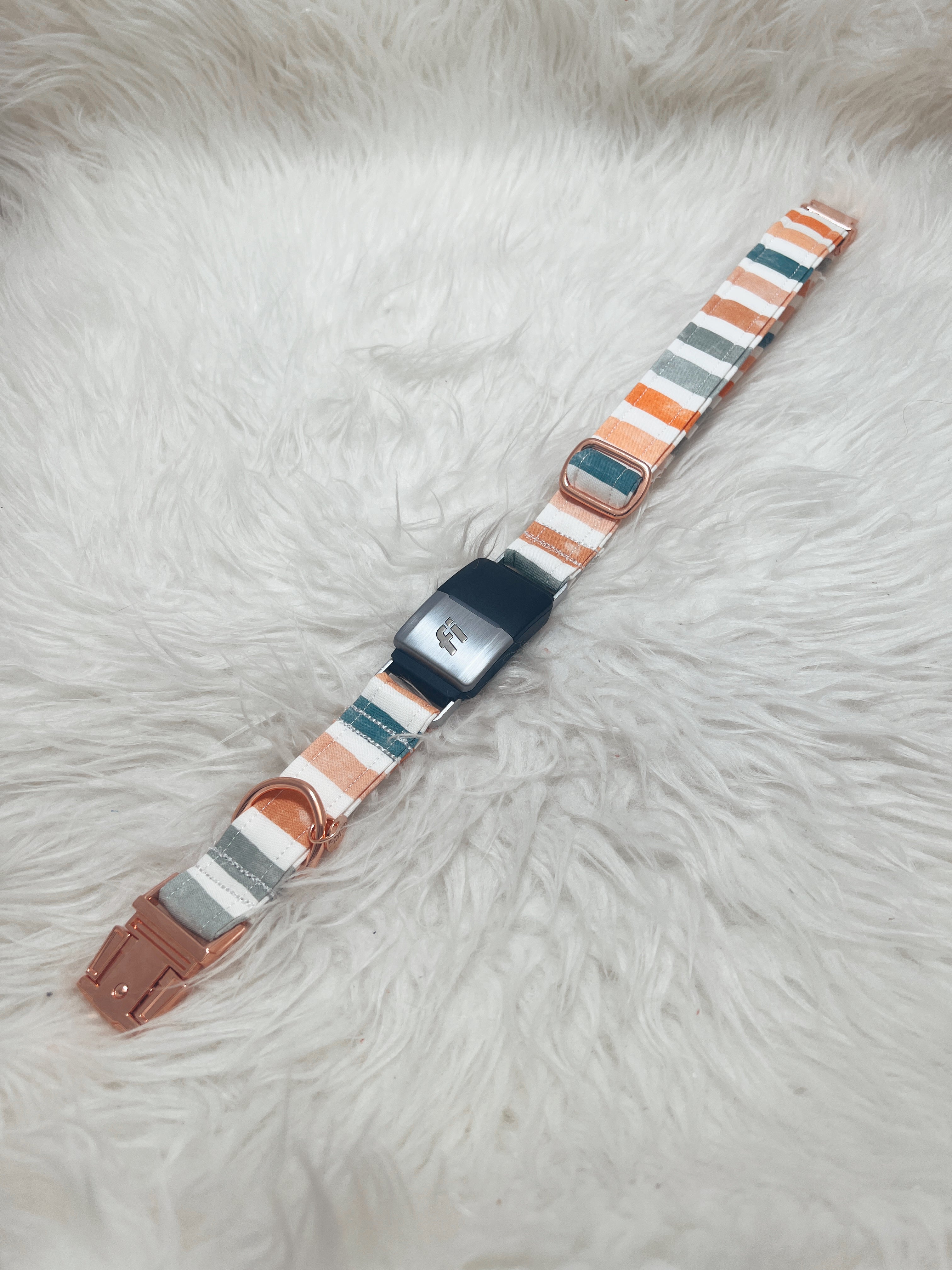 Fall Stripes Pastel Fi Compatible Collar