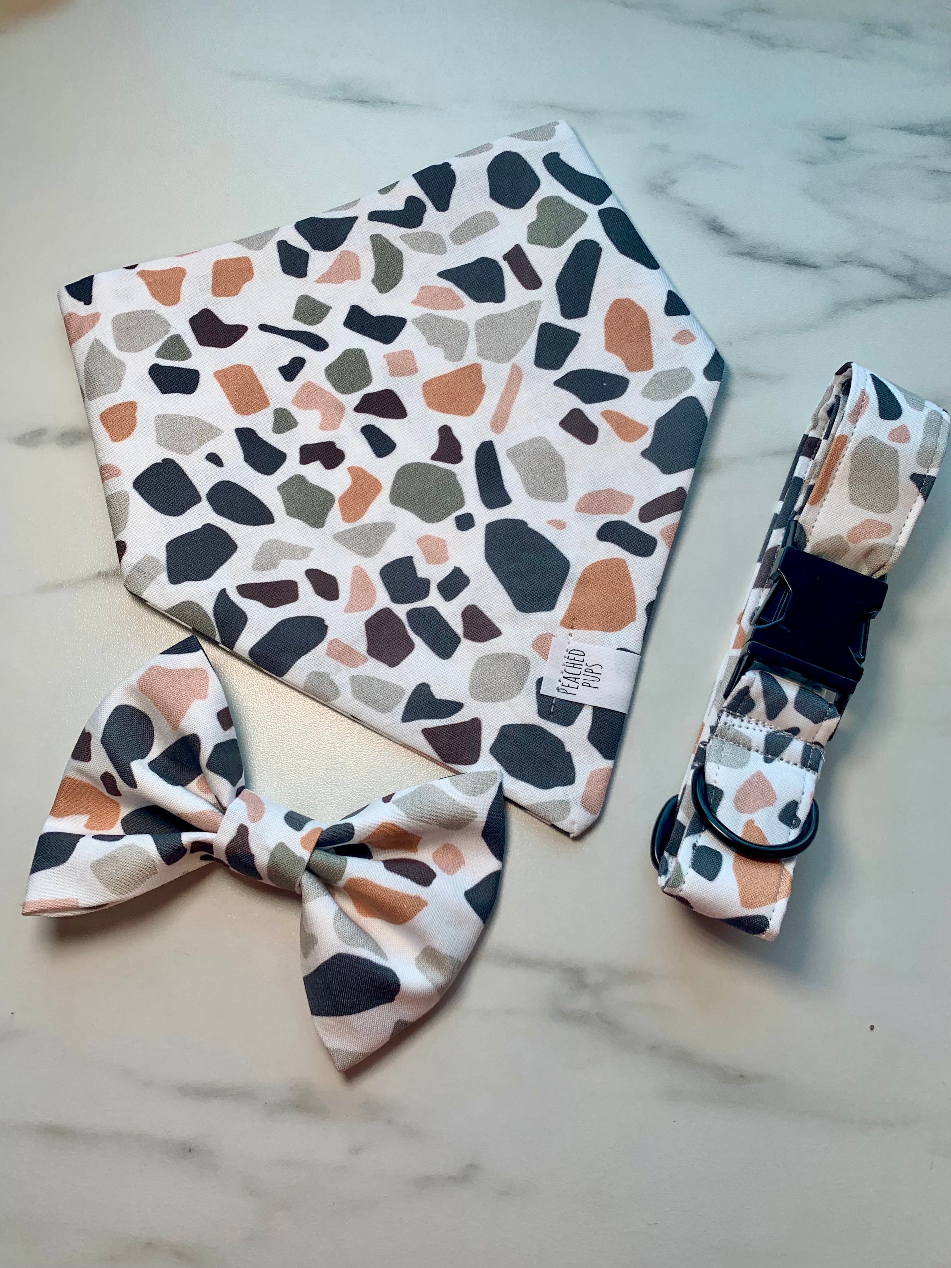 Neutral Terrazzo Fi Compatible Collar