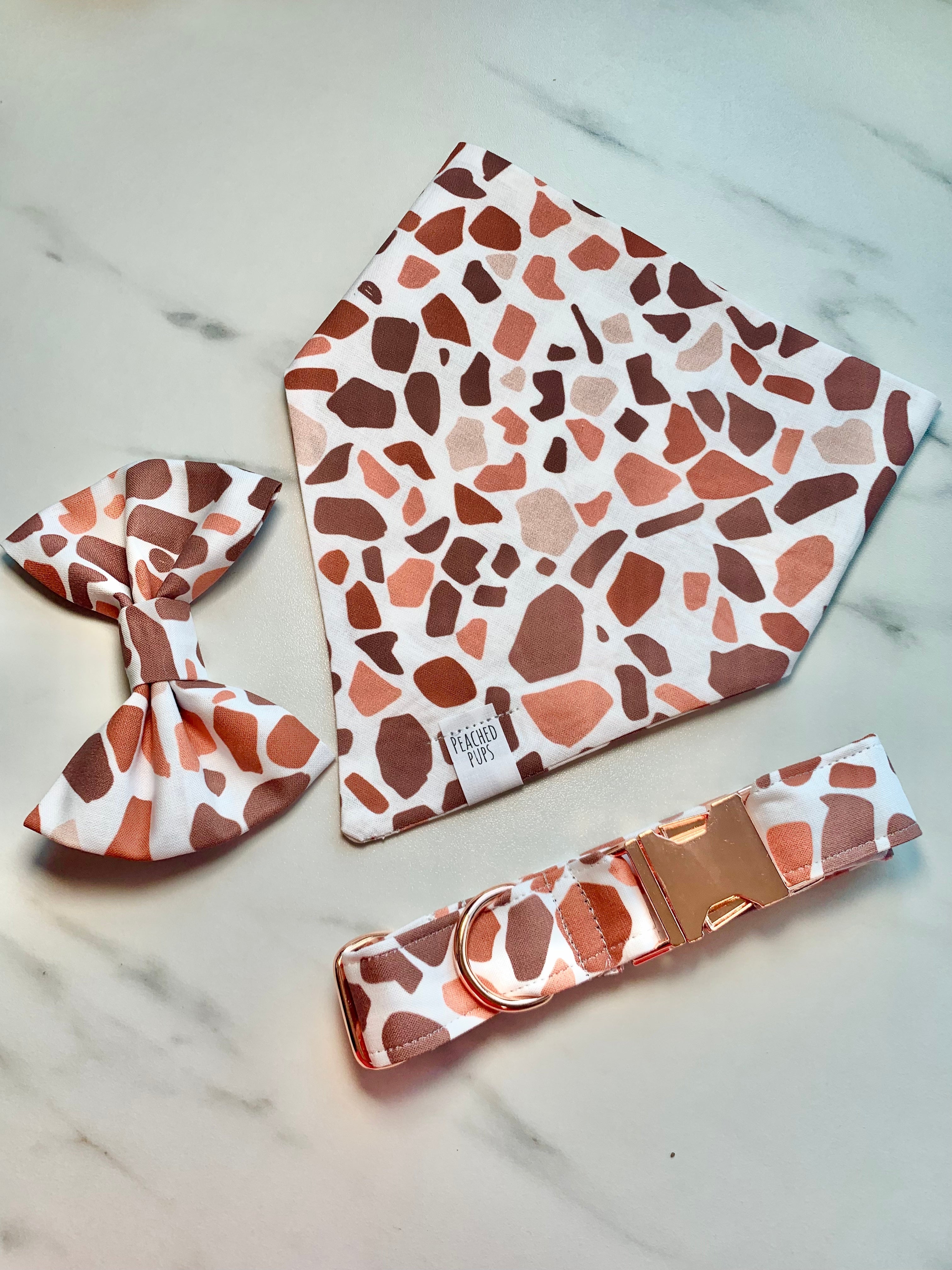 Red Terrazzo Fi Compatible Collar
