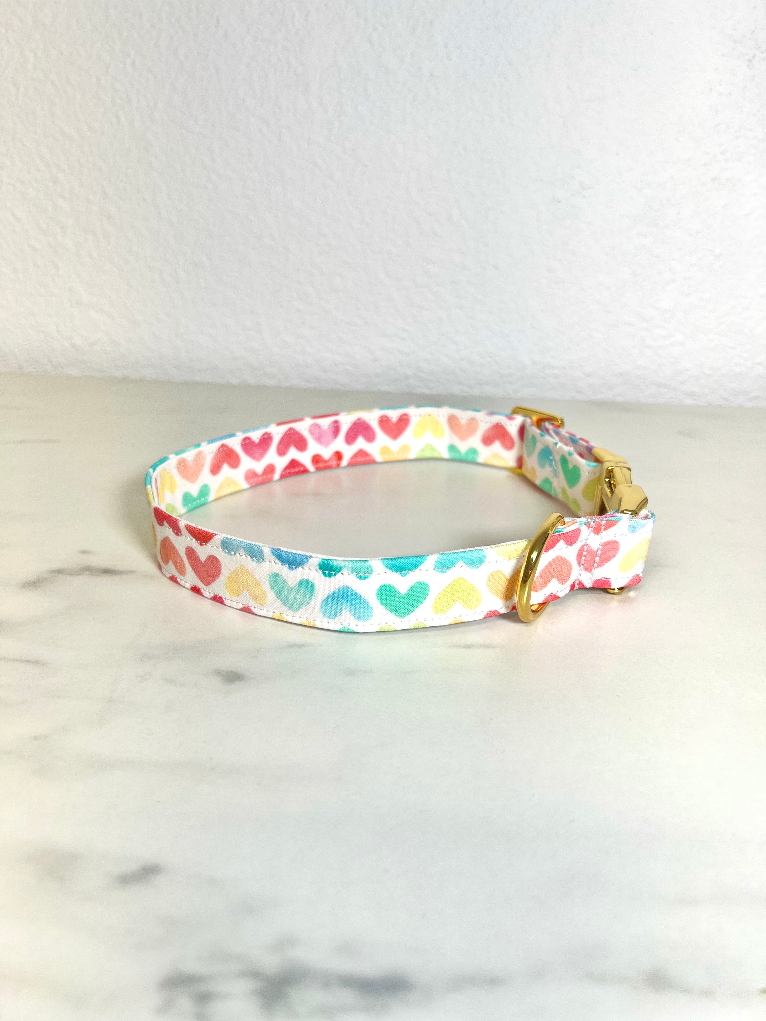 Rainbow Hearts Fi Compatible Collar