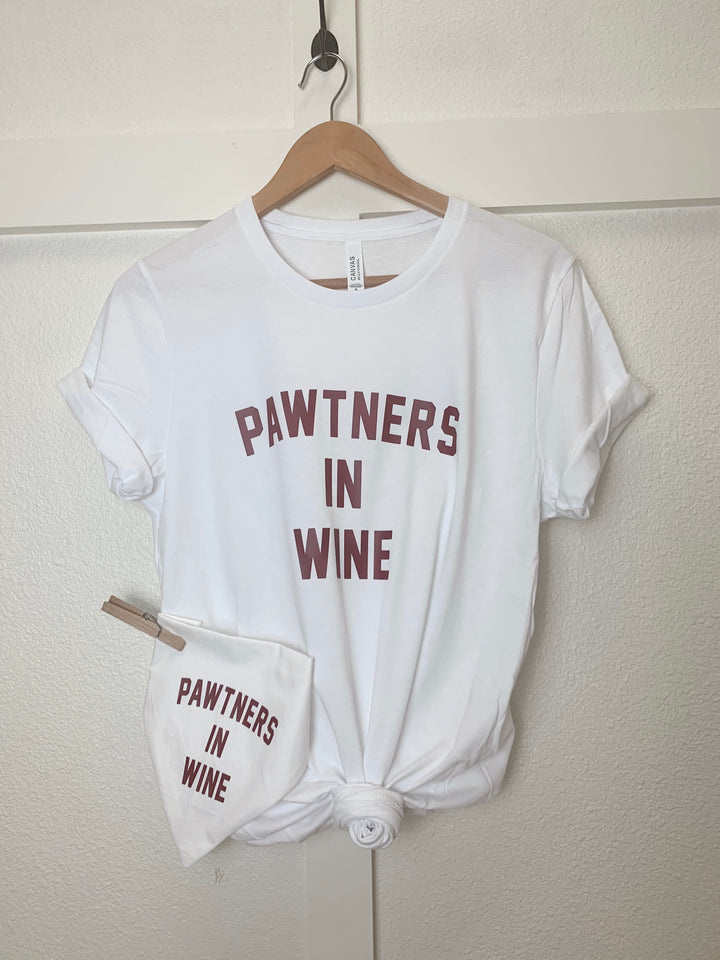 "Pawtners In Wine" Tee
