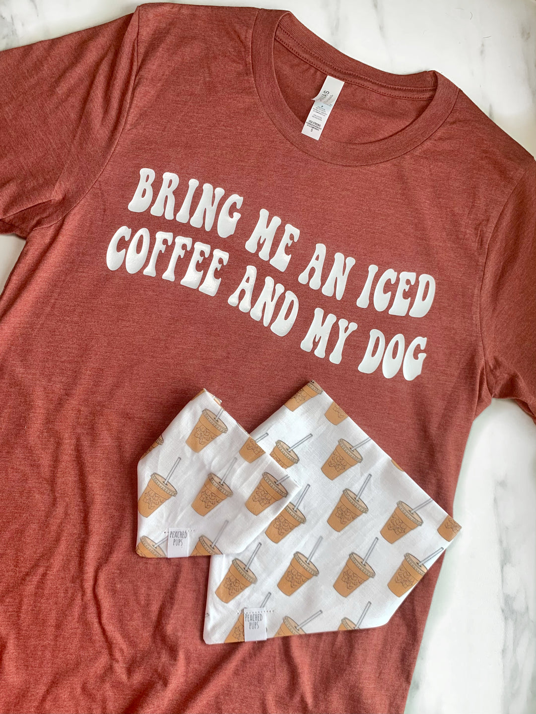 bring me an iced coffee + my dog tee